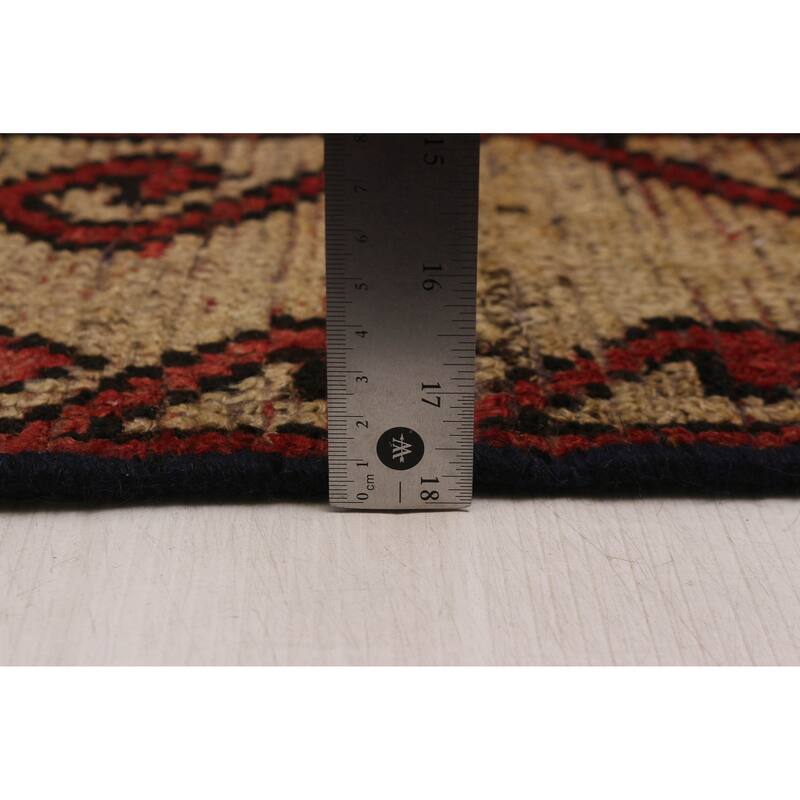 ECARPETGALLERY Hand-knotted Melis Vintage Red Wool Rug - 3'3 x 10'6