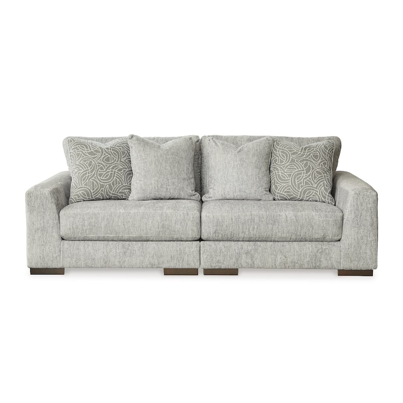 Signature Design by Ashley Regent Park Gray 2-Piece Loveseat - 98" W x 44" D x 39" H