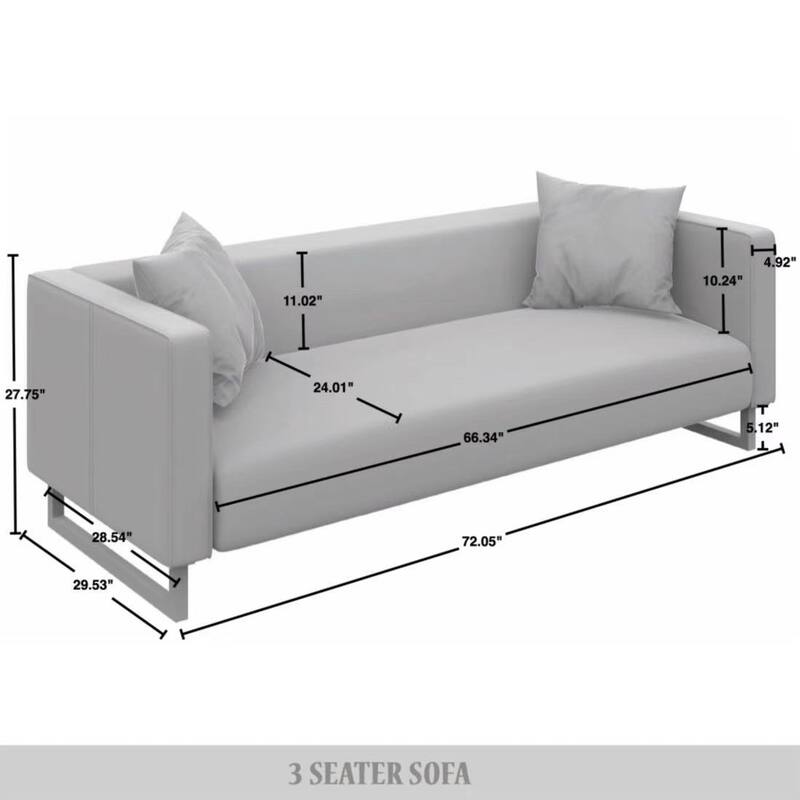 CraftPorch Mid Century Modern 2- Pieces Upholstered Living Room Set