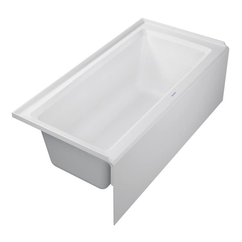 Duravit Architec 60" Alcove Acrylic Soaking Tub with Left Drain and