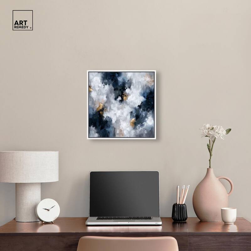 Midnight and Ivory I Canvas by Art Remedy