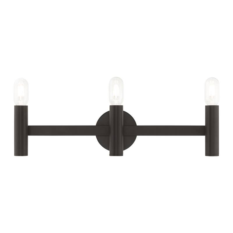 Livex Lighting Copenhagen 3 Light 24" Wide Bathroom Vanity Light - Bronze