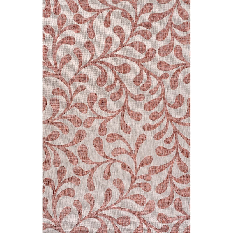 JONATHAN Y Scandi All Over Indoor/Outdoor Area Rug - 5 X 8 - Red/Beige