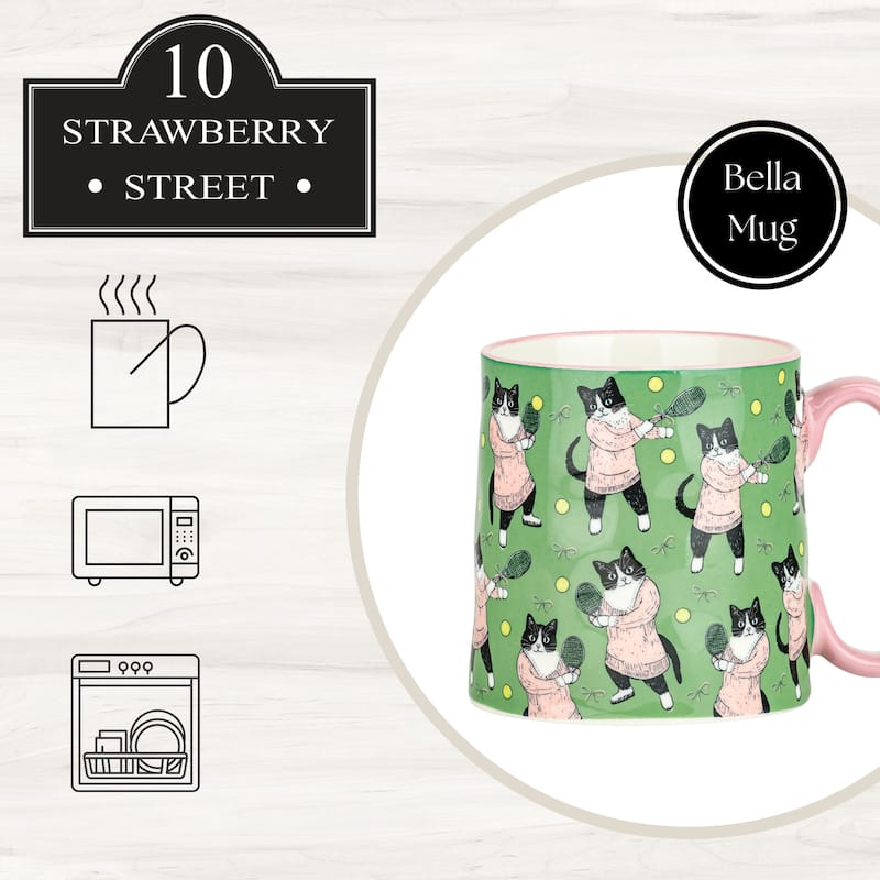 10 Strawberry Street Bella Animal Mugs, Set of 4