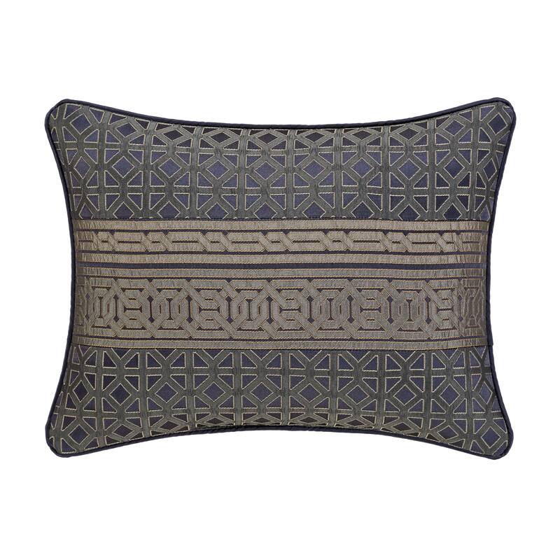 J. Queen New York Alaro Slate Boudoir Decorative Throw Pillow