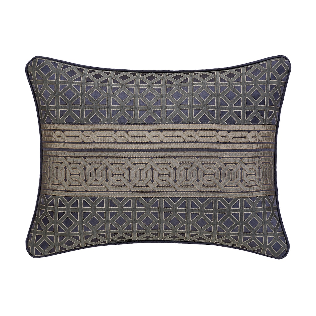 J. Queen New York Alaro Slate Boudoir Decorative Throw Pillow