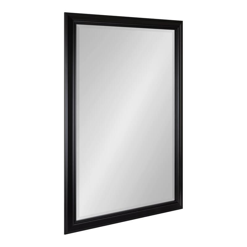 Kate and Laurel Dalat Framed Beveled Wall Mirror - 28x40 - Black