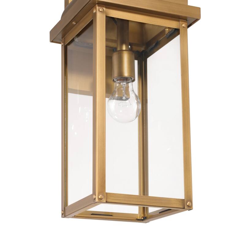 Artcraft Madrid 1-Light Outdoor Wall Sconce - Clear Glass Shade