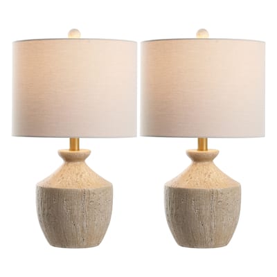 SAFAVIEH Lighting Delacey 21-Inch Resin Table Lamp (Set of 2) - 12"W x 12"D x 21"H