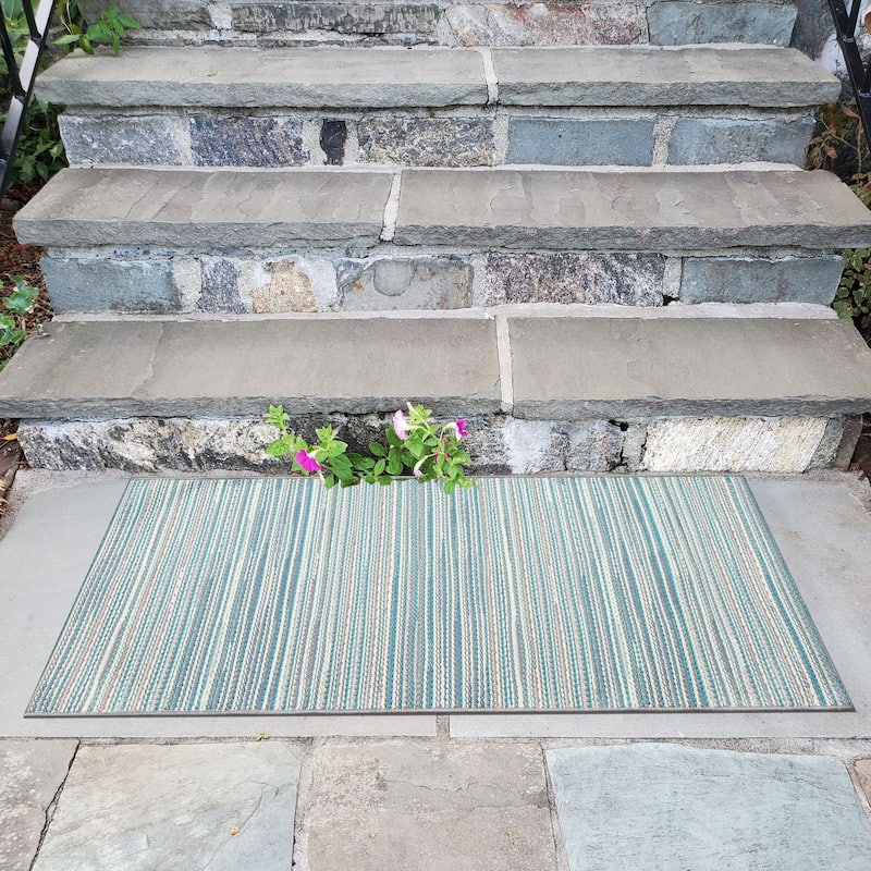 Liora Manne Miranda Tweed Stripe Indoor/Outdoor Rug