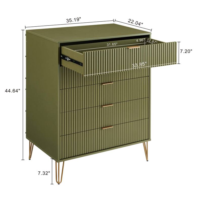 Manhattan Comfort 2-Piece Dumbo Modern Multi Drawer Dresser Set