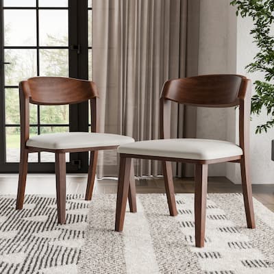 Furniture of America Abigail IV Mid-century Modern Handcrafted Solid Hardwood Side Chair (Set of 2)