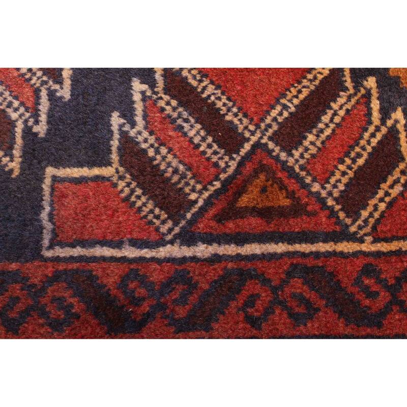 ECARPETGALLERY Hand-knotted Teimani Dark Navy Wool Rug - 3'7 x 6'2