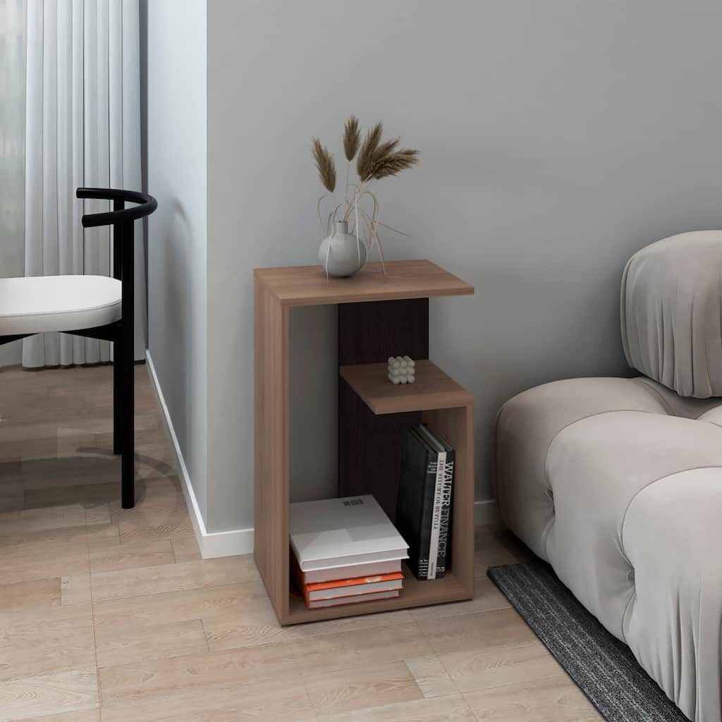 Side Table 25" H, 1 Shelf with durable engineered wood construction,easy to assemble