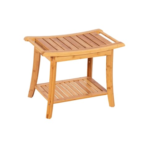 Solid Bamboo Spa Style Bench