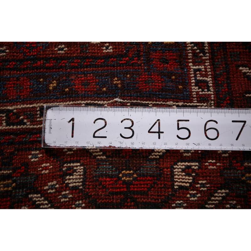 Pre-1900 Antique Qashqai Persian Area Rug Hand-Knotted Wool Carpet - 4'11"x 6'4"
