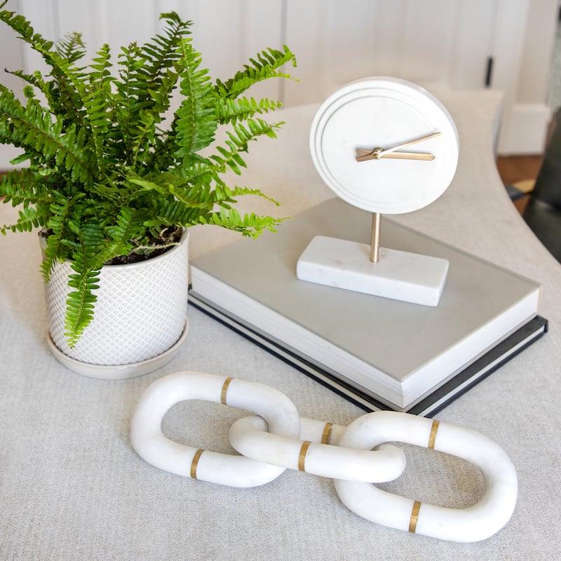 Modern Marble Chain Link Decorative Object