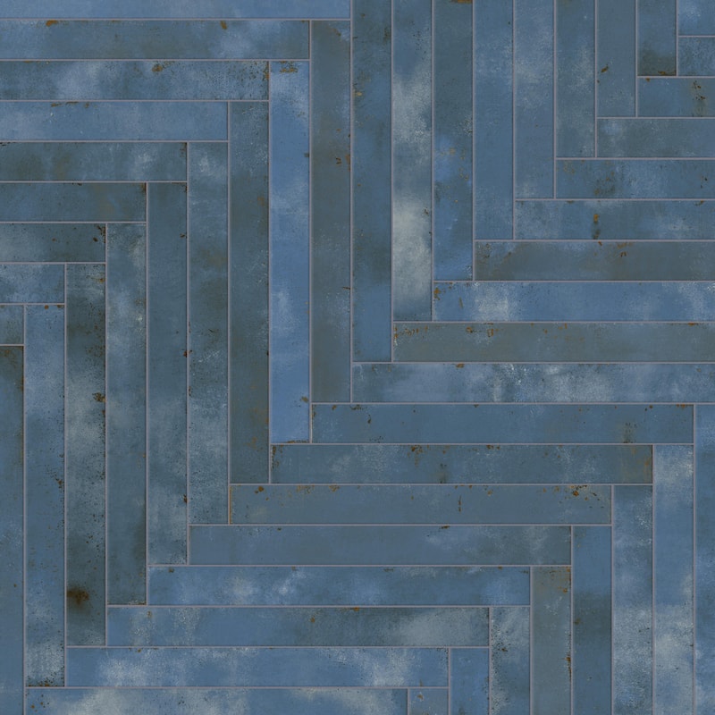 Merola Tile Phoenix Blue 1-7/8" x 17-3/4" Porcelain Floor and Wall Tile