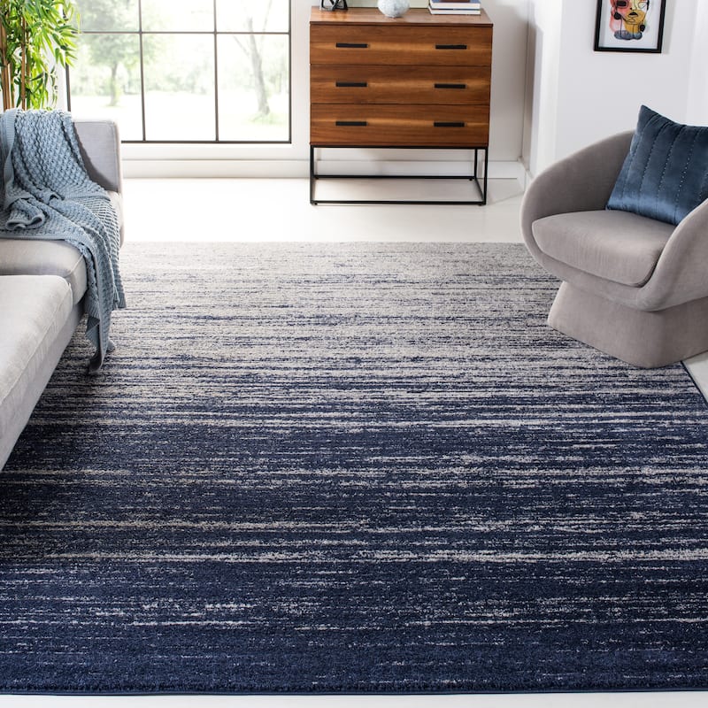 SAFAVIEH Adirondack Vera Modern Ombre Distressed Area Rug - 9' x 12' - Navy/Grey - Rectangle