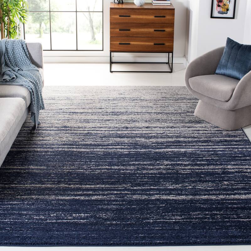 SAFAVIEH Adirondack Vera Modern Ombre Distressed Area Rug - 10' x 14' - Navy/Grey