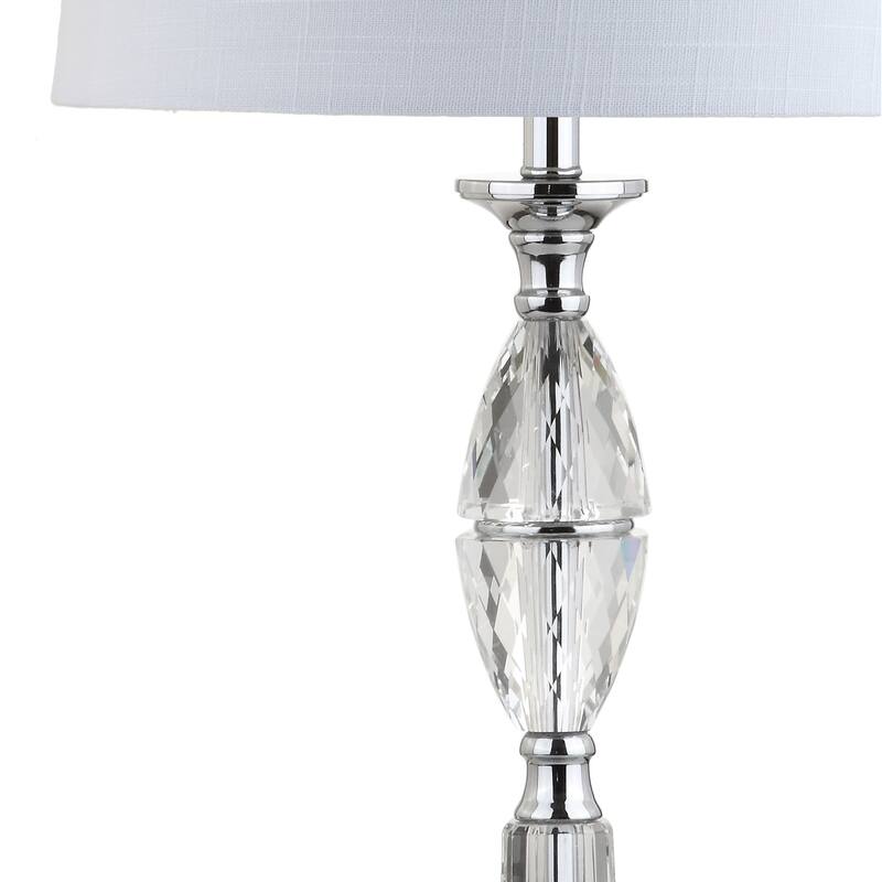 Cole 25.5" Crystal LED Table Lamp, Clear/Chrome (Set of 2) by JONATHAN Y