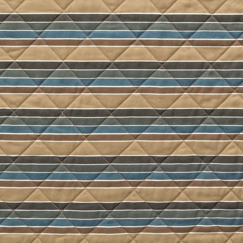 Indigo Hill by HiEnd Accents Mosaic Western Bedding Reversible Geometric Print 3 Piece Quilt Set