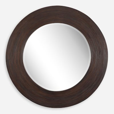 Uttermost 08178 Dutton 36" Diameter Circular Framed Bathroom Mirror