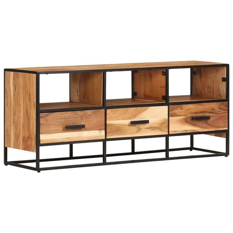 vidaXL TV Stand 43.3"x11.8"x17.7" Solid Wood Acacia