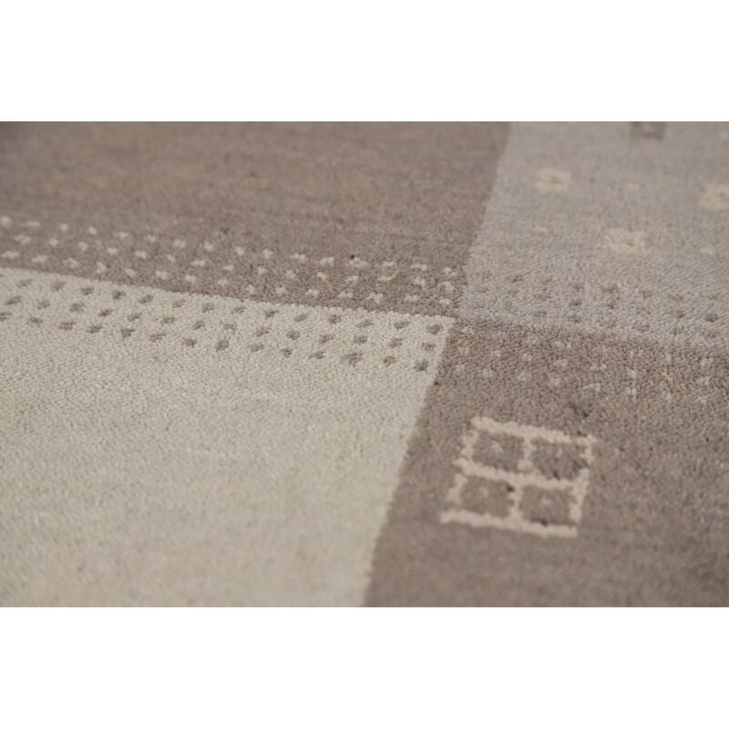 Gabbeh Tribal Indian Area Rug Hand-Knotted Wool Carpet - 5'4" x 7'7"