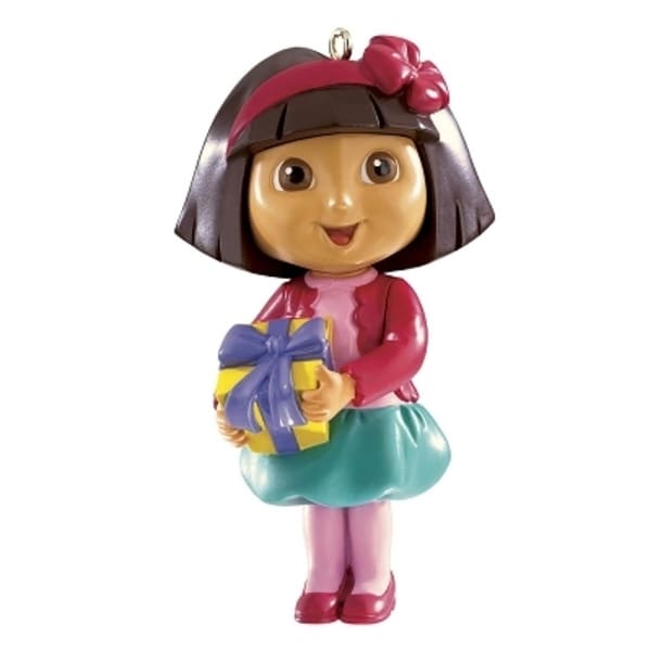 3.25" Red and Pink Dora the Explorer Christmas Ornament - Overstock