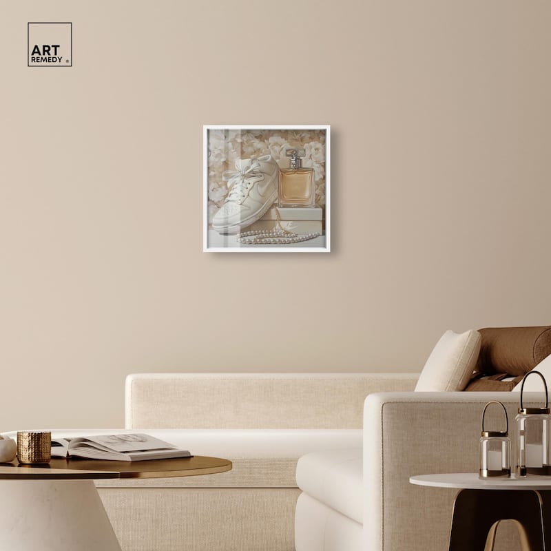 White Sneakers and Pearls Shadowbox by Art Remedy