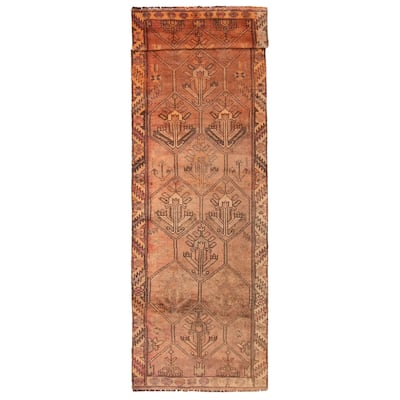 ECARPETGALLERY Hand-knotted Melis Vintage Copper Wool Rug - 4'0 x 13'6