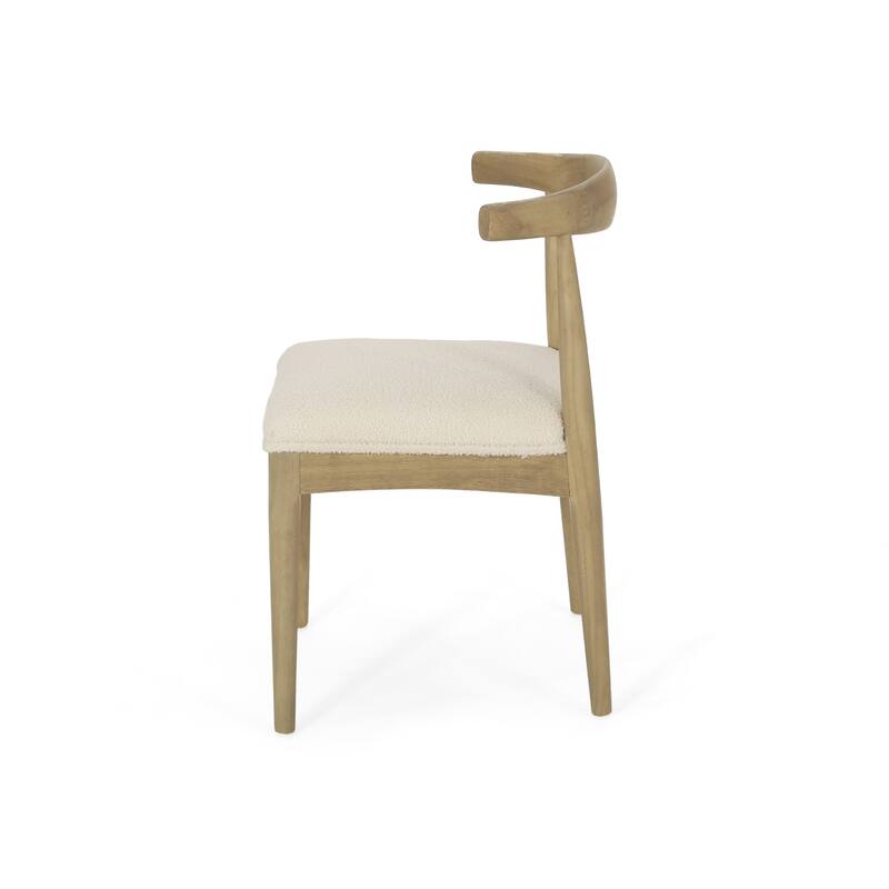 Cortina Fabric and Rubberwood Dining Chairs (Set of 2) by Christopher Knight Home