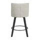 preview thumbnail 33 of 53, 26.in Swivel Bar stool PU Leather/Fabric Upholstered Counter Stool, High Back Armless Stool with Wooden Legs