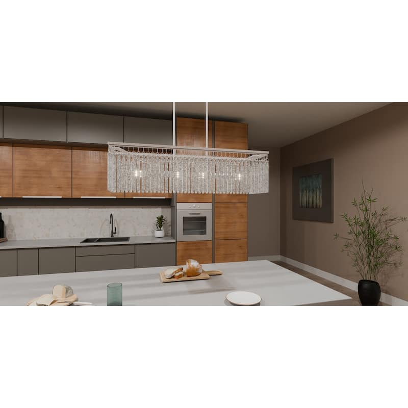 Camilla 4-Light Brushed Nickel Island Light