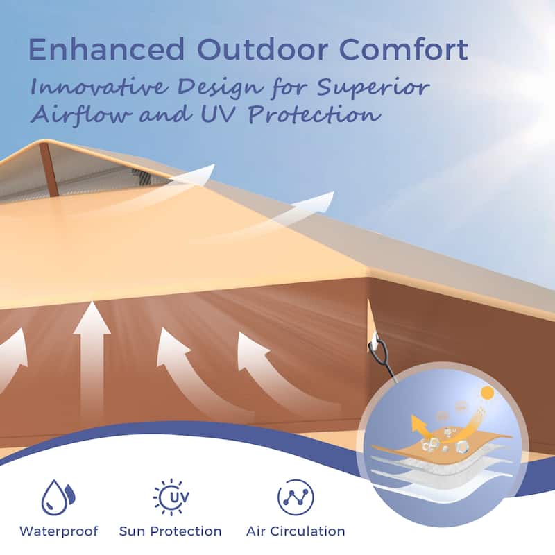 10' x 10' Pop Up Outdoor Canopy Tent Commercial Instant Reinforce Canopies with Wheeled Carry Bag