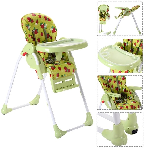 Adjustable Baby High Chair Infant Toddler Feeding Booster Seat Folding