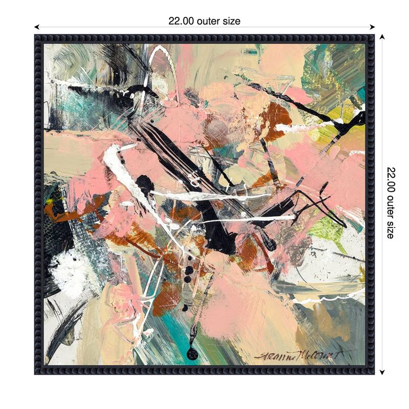 Graceful by Suzanne McCourt Framed Canvas Wall Art Print - 22 x 22 in