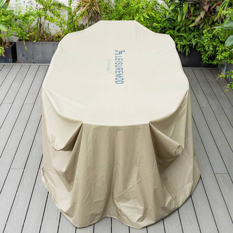 LeisureMod Chelsea Outdoor Rain Cover for 63" & 87" Patio Dining Set - Durable Furniture Cover