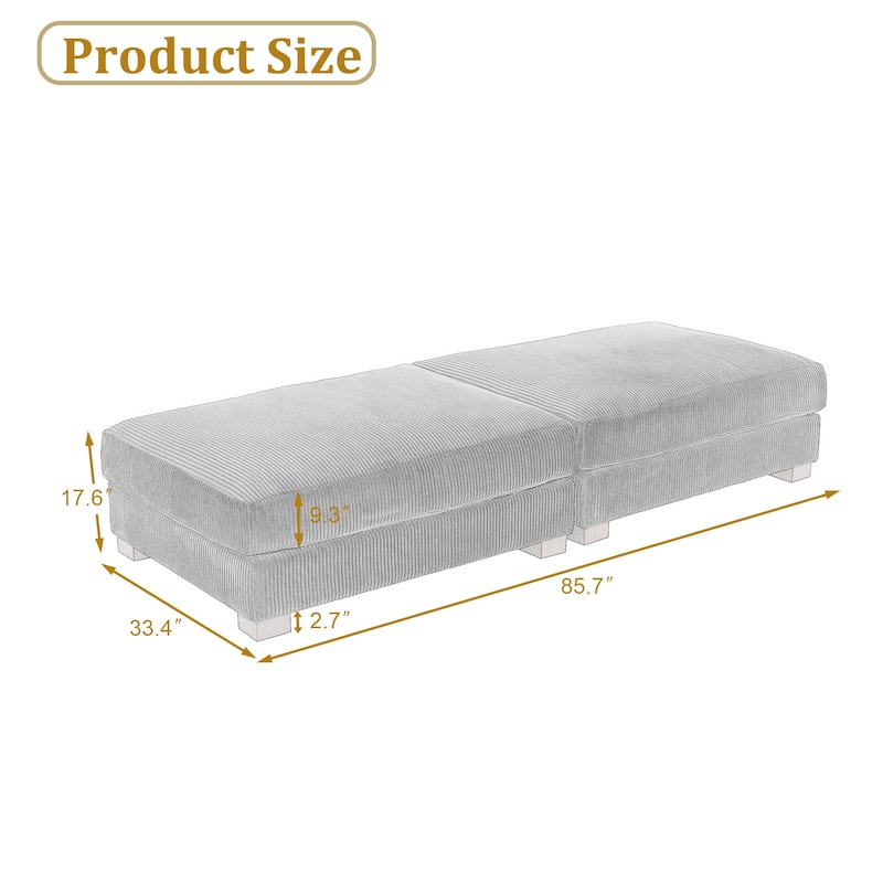 Modern Sofa Ottoman Foot Rest Stool for Living Room