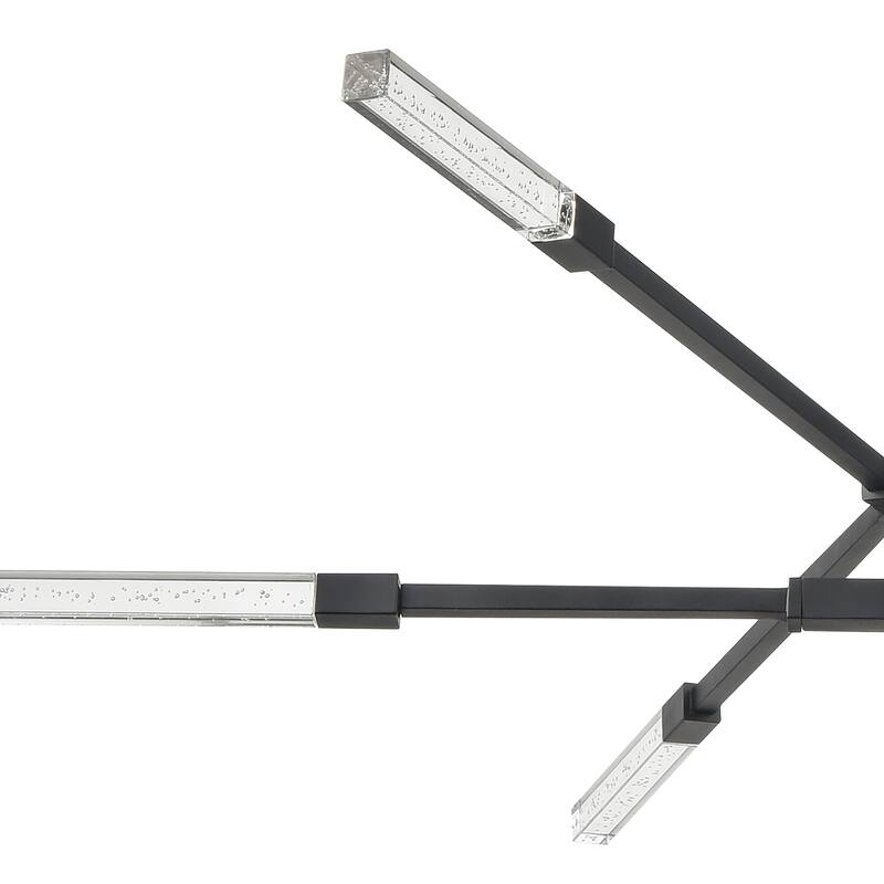 Elk Home Light Streak Black With Clear Acrylic 6 Light Chandelier