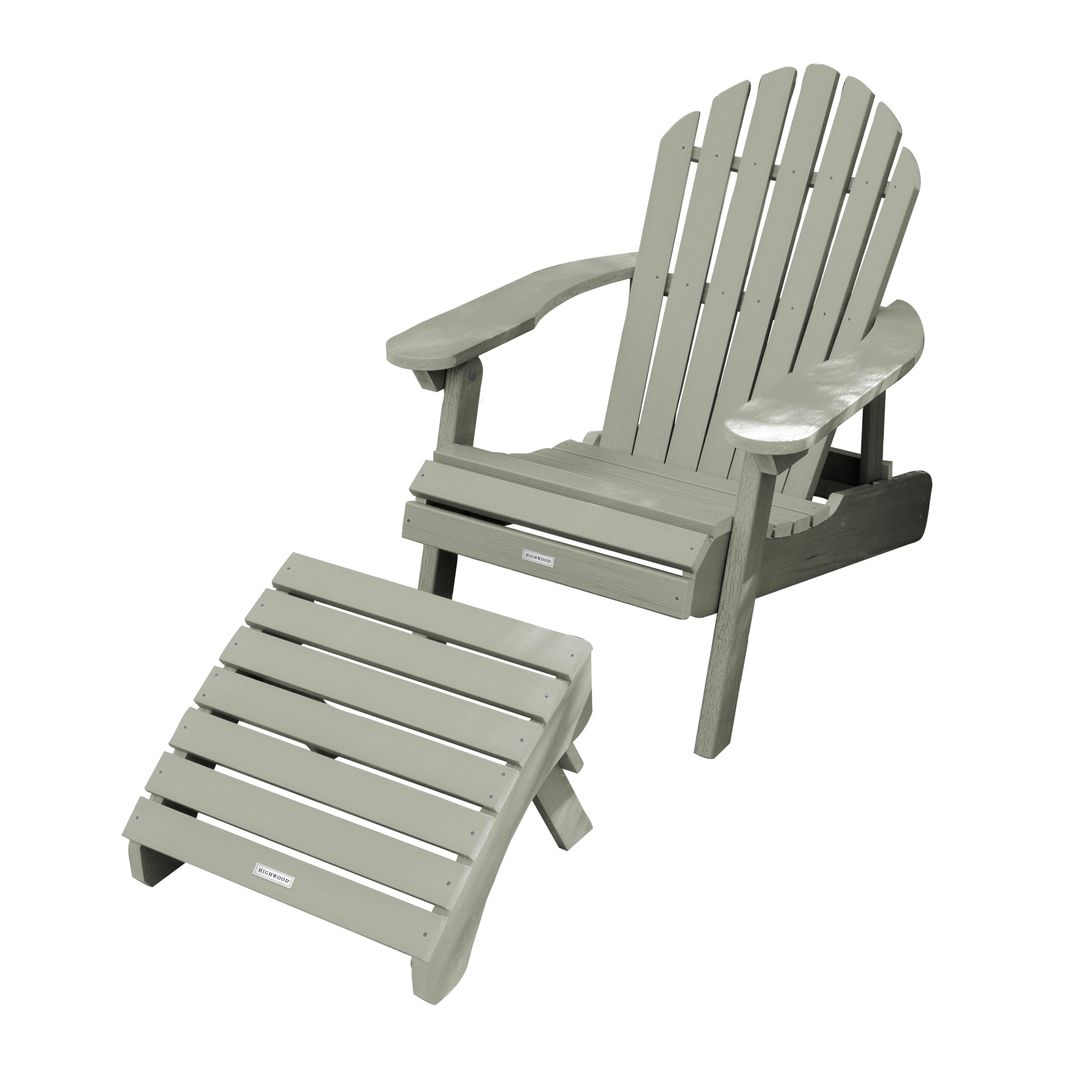 HIGHWOOD Folding Adirondack Chair and Folding Ottoman