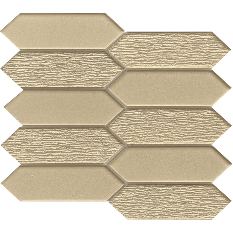 Emser Tile Picket - Linear Hexagon Mosaic Floor and Wall Tile - - Honey