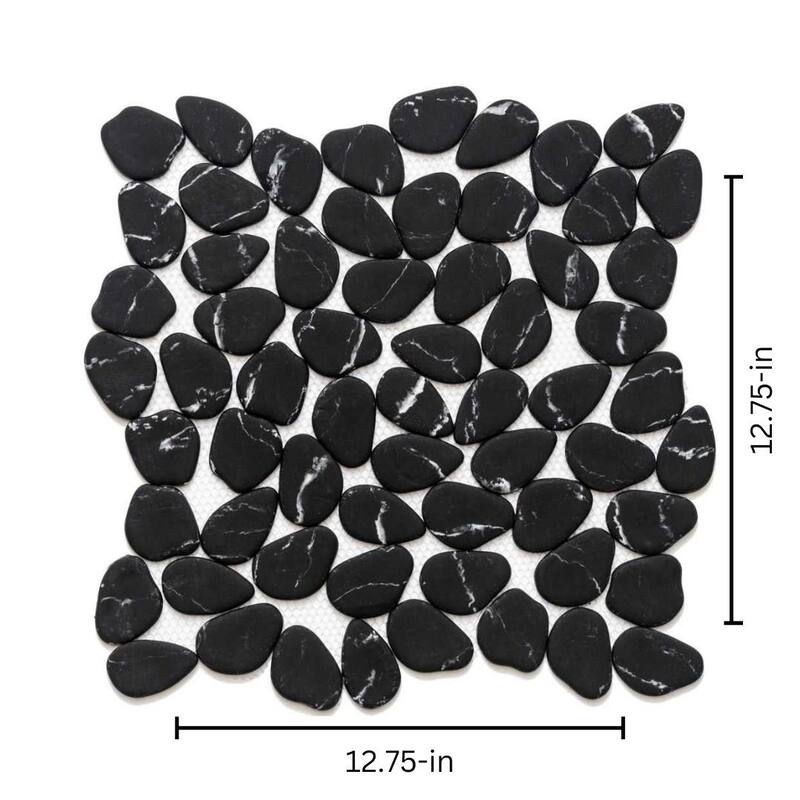 The Tile Life Recycled Cenote Pebble 13x13 Blend Glass Floor & Wall Tile