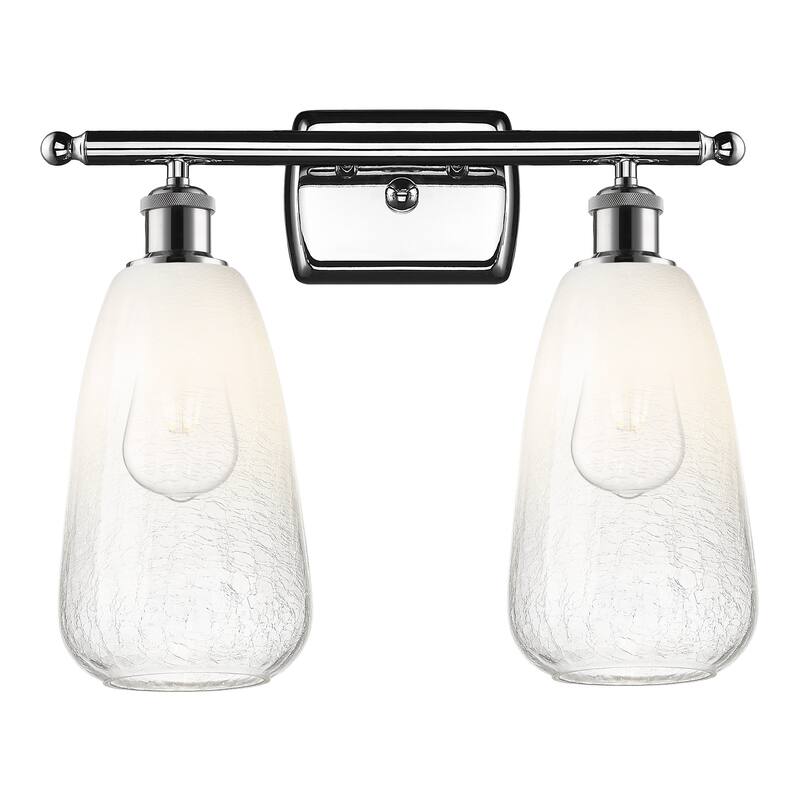 Innovations Lighting 516-2W-14-16 Brookhaven Almond Vanity Brookhaven - Polished Chrome / Opal