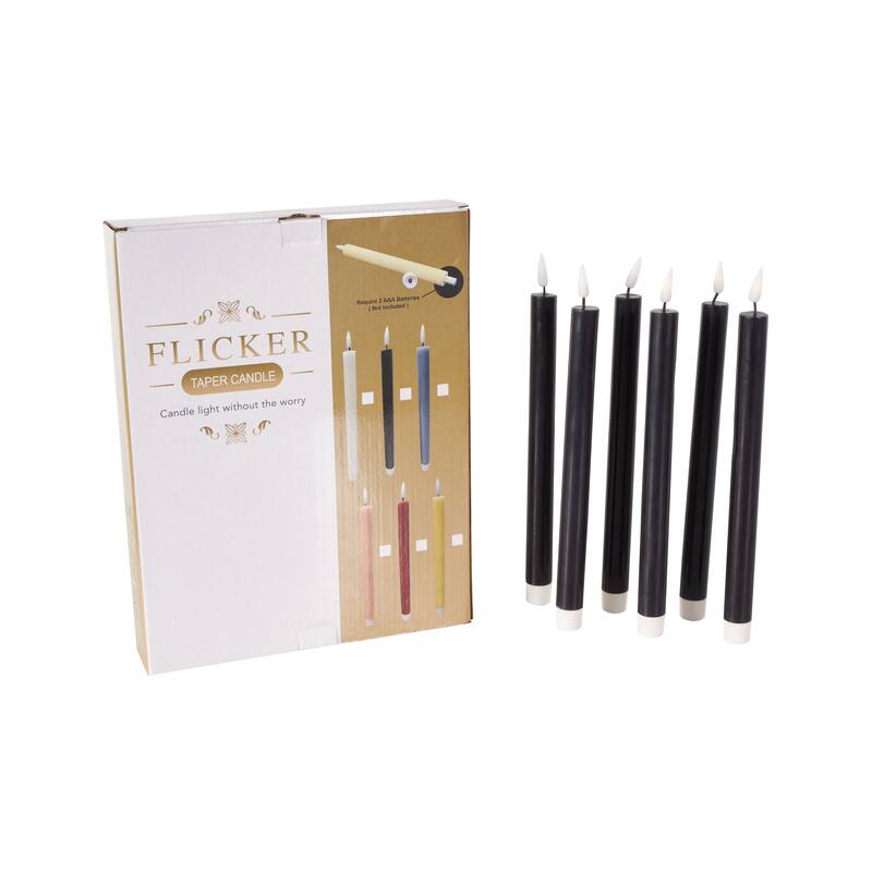 Wax Indoor Outdoor Flameless Candle with Remote Control (Set of 6)