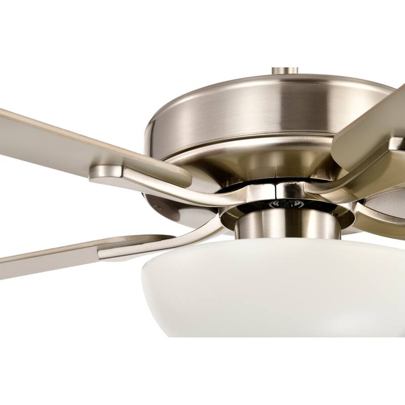 52-in Matte Black/Brushed Nickel/White 5-Blade Indoor Reversible Ceiling Fan with LED Light and Remote Control - 52 inch