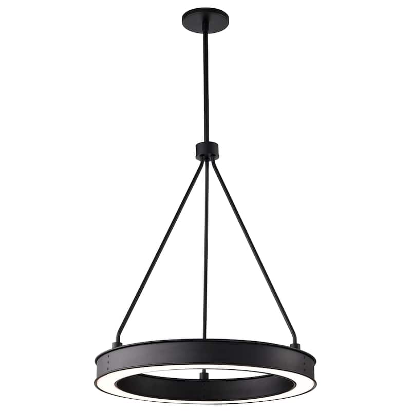 Longford 20 Inch LED Pendant Textured Black Acrylic Lens - Textured Black