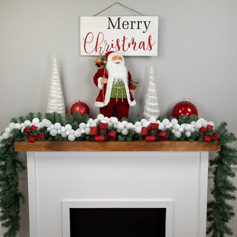 6' 3-Finish Shatterproof Ball Christmas Garland