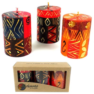 Handmade Bongazi Votive Candles, Set of 3 (South Africa)